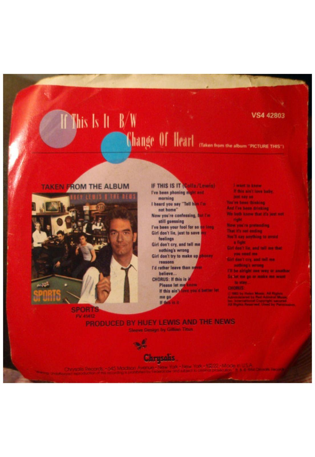HUEY LEWIS AND THE NEWS - IF THIS IS IT | 7" SINGLE USADO-1