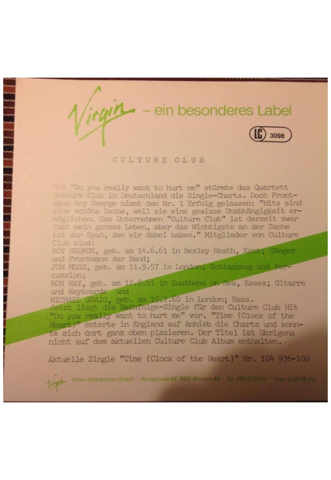 CULTURE CLUB - TIME (CLOCK OF THE HEART) | 7" SINGLE USADO-4