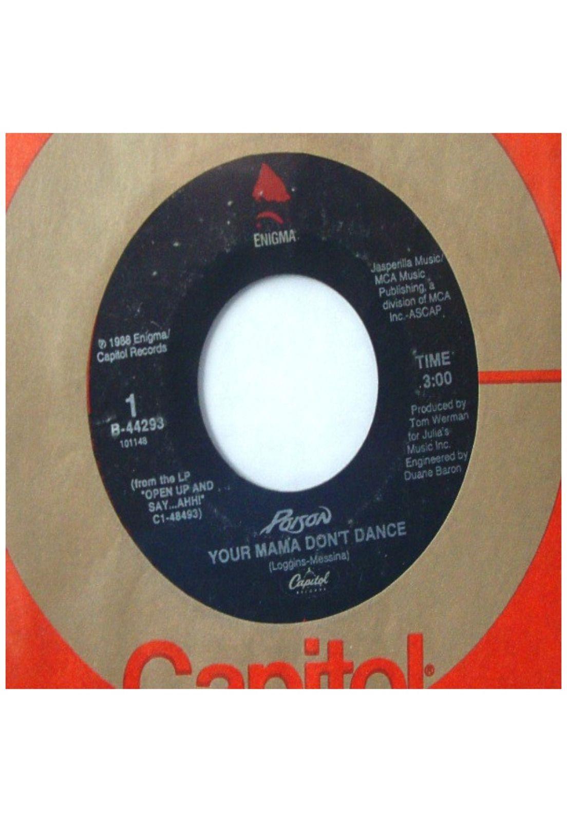 POISON - YOUR MAMA DON'T DANCE | 7" SINGLE USADO-2