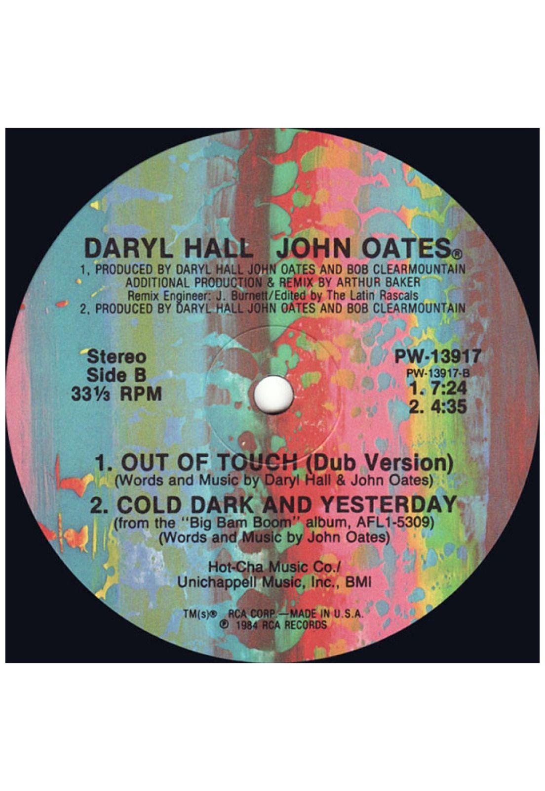DARYL HALL & JOHN OATES - OUT OF TOUCH | 12" MAXI SINGLE VINILO USADO-2