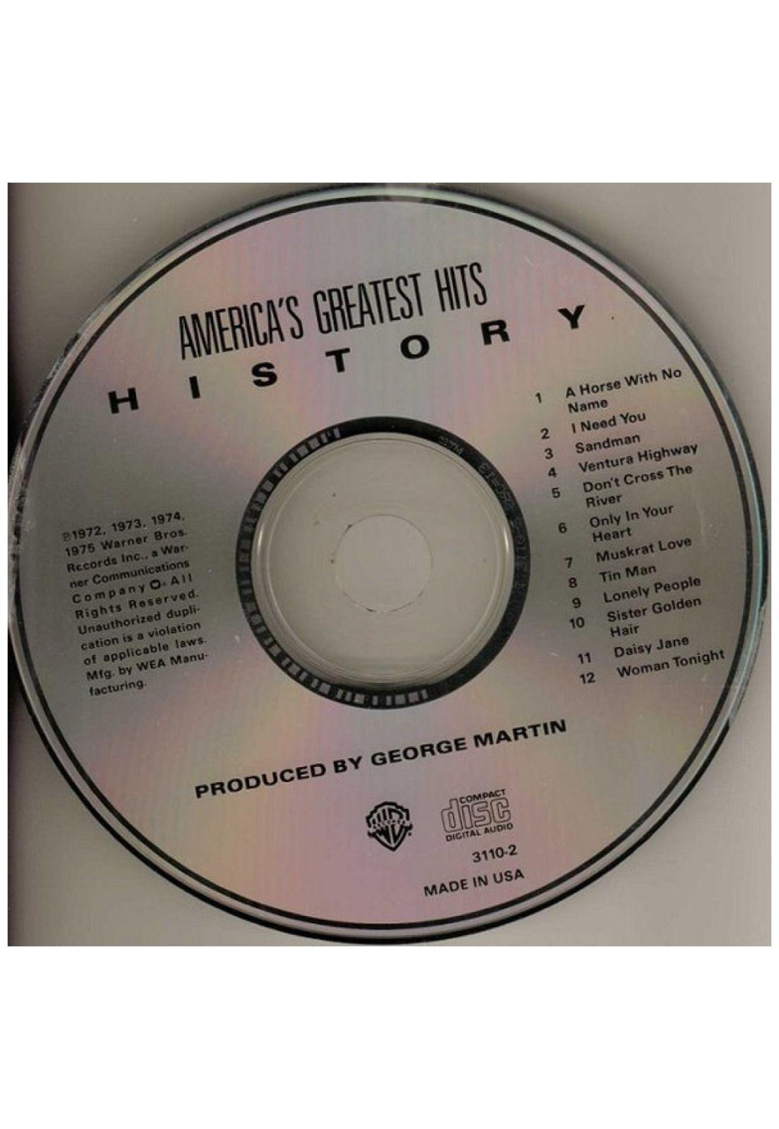 AMERICA - HISTORY: GREATEST HITS | CD USADO-2