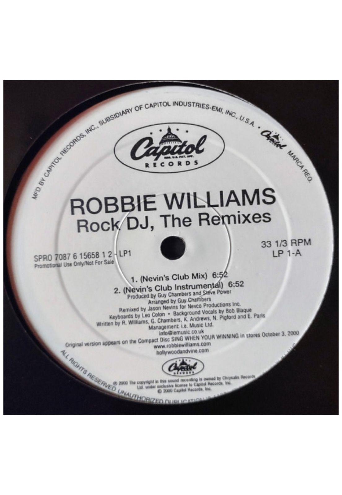 ROBBIE WILLIAMS - ROCK DJ (THE REMIXES) (PROMO COPY) | 12" MAXI SINGLE VINILO USADO-2
