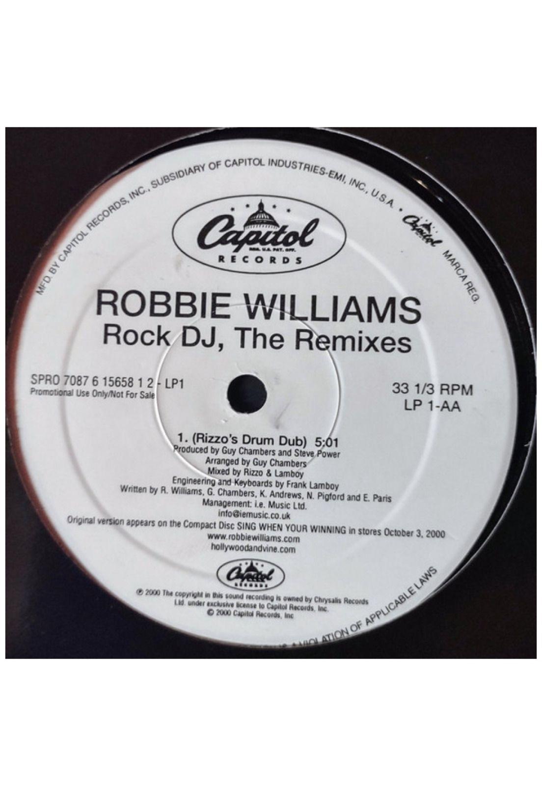 ROBBIE WILLIAMS - ROCK DJ (THE REMIXES) (PROMO COPY) | 12" MAXI SINGLE VINILO USADO-3