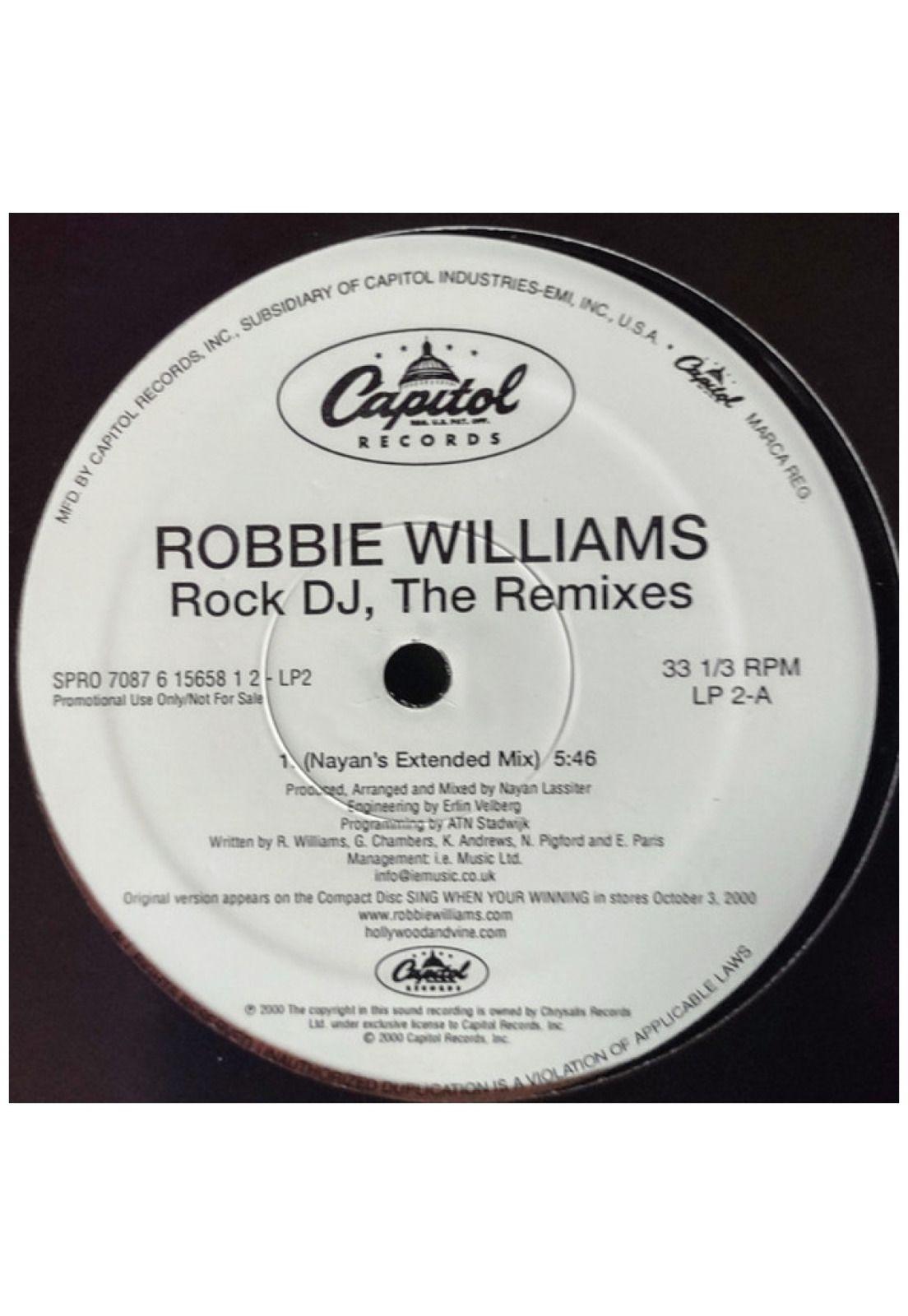 ROBBIE WILLIAMS - ROCK DJ (THE REMIXES) (PROMO COPY) | 12" MAXI SINGLE VINILO USADO-4