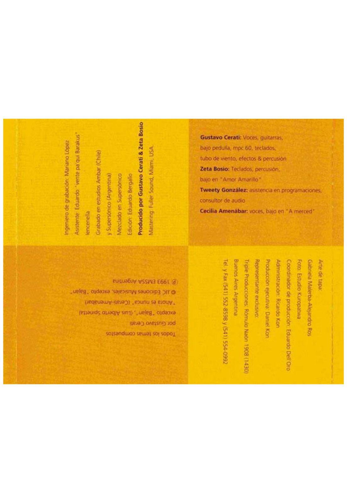 GUSTAVO CERATI - AMOR AMARILLO | CD-2