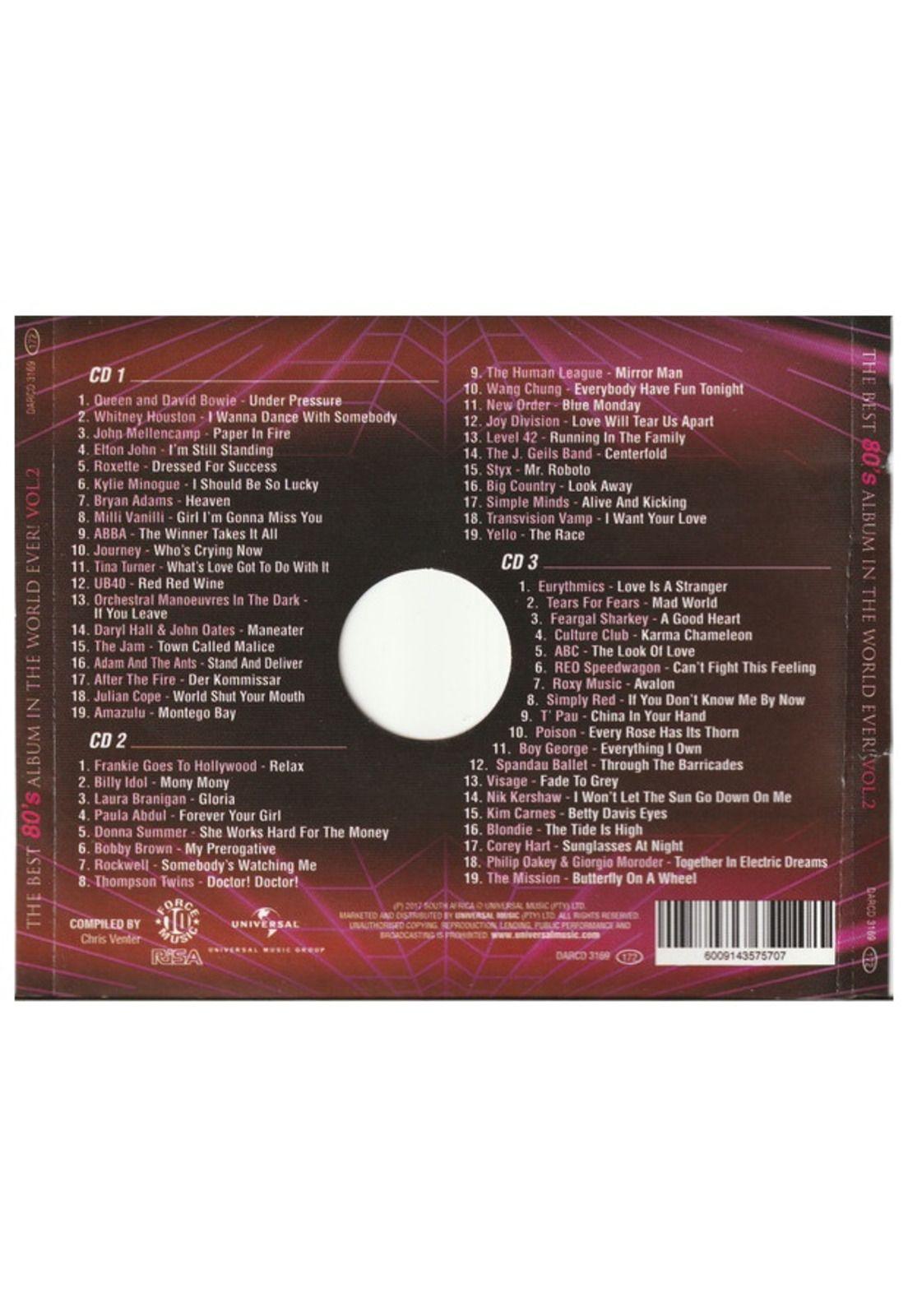THE BEST 80'S ALBUM IN THE WORLD... EVER! - VOLUME 2 - VARIOUS ARTISTS (3CD) | CD-1