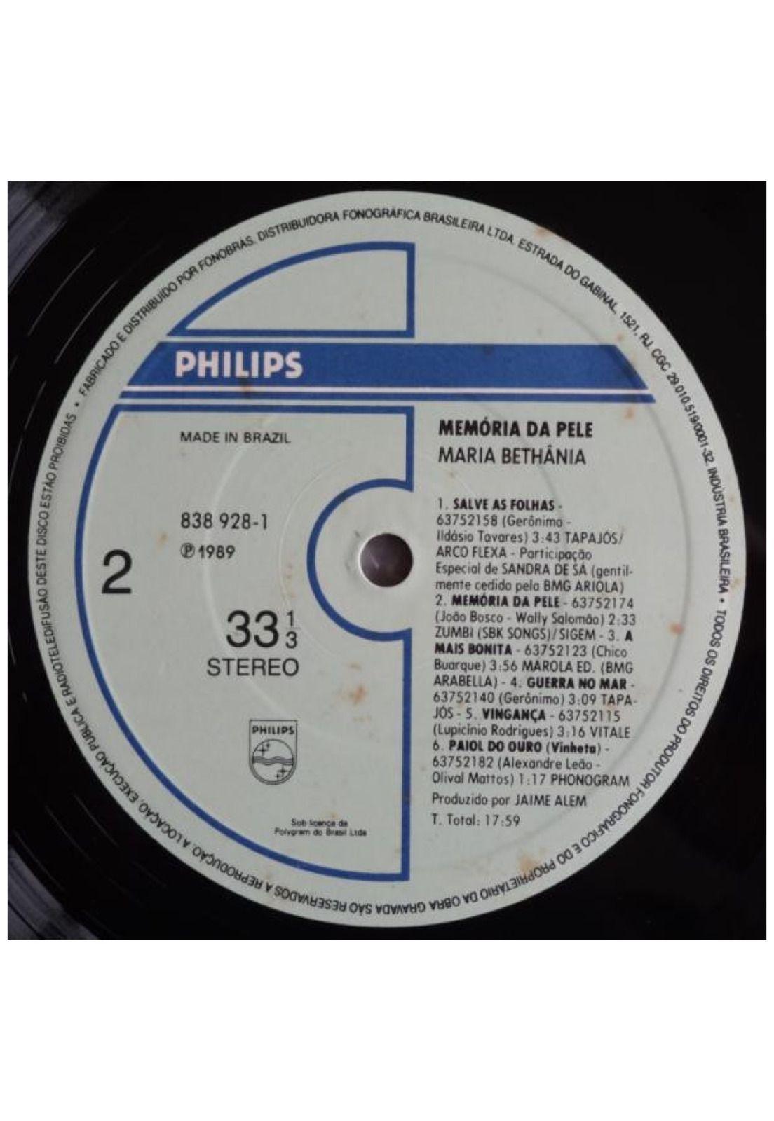 MARIA BETHANIA - MEMORIA DA PELE | VINILO USADO-5