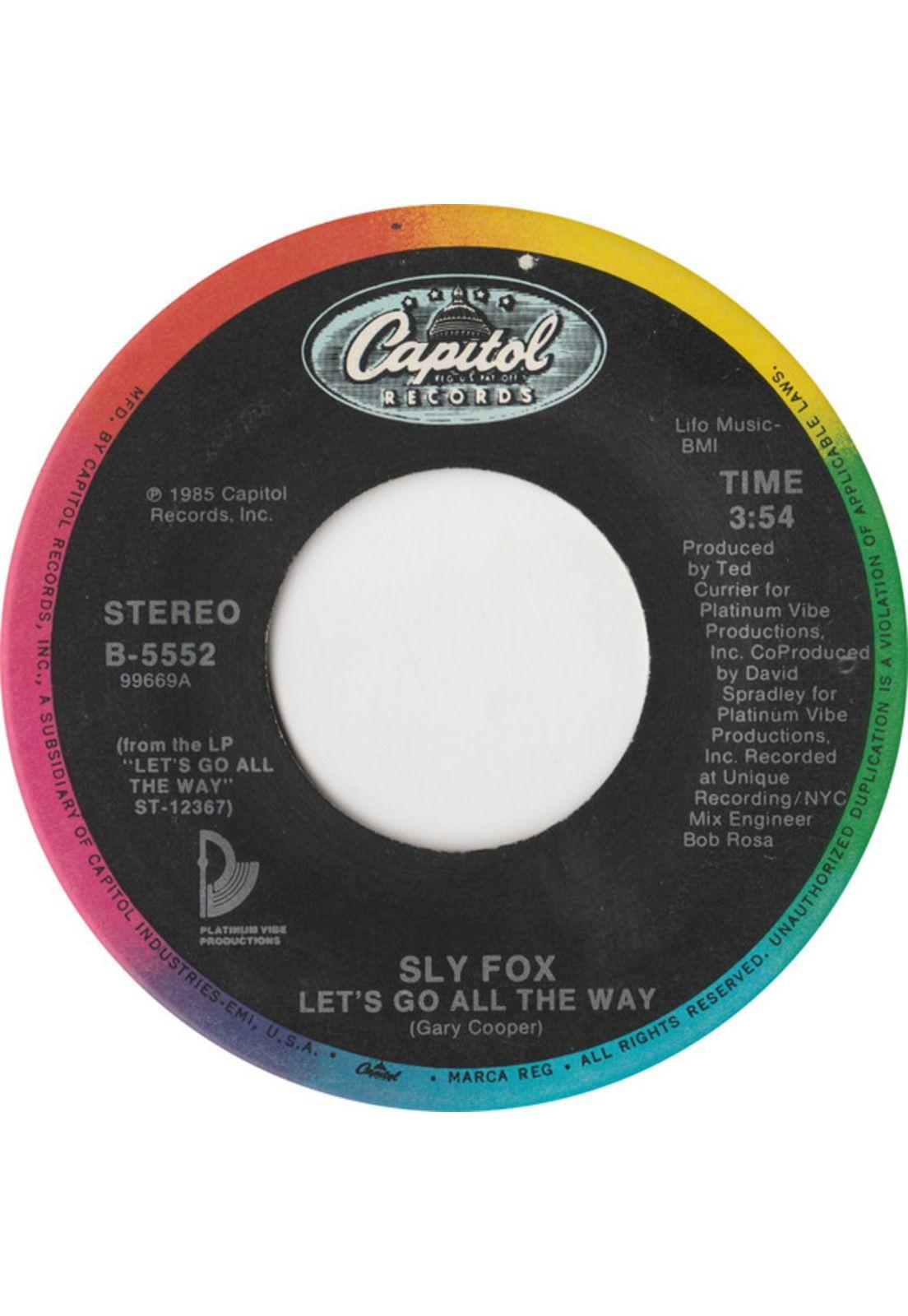 SLY FOX - LET'S GO ALL THE WAY | 7" SINGLE VINILO USADO-0
