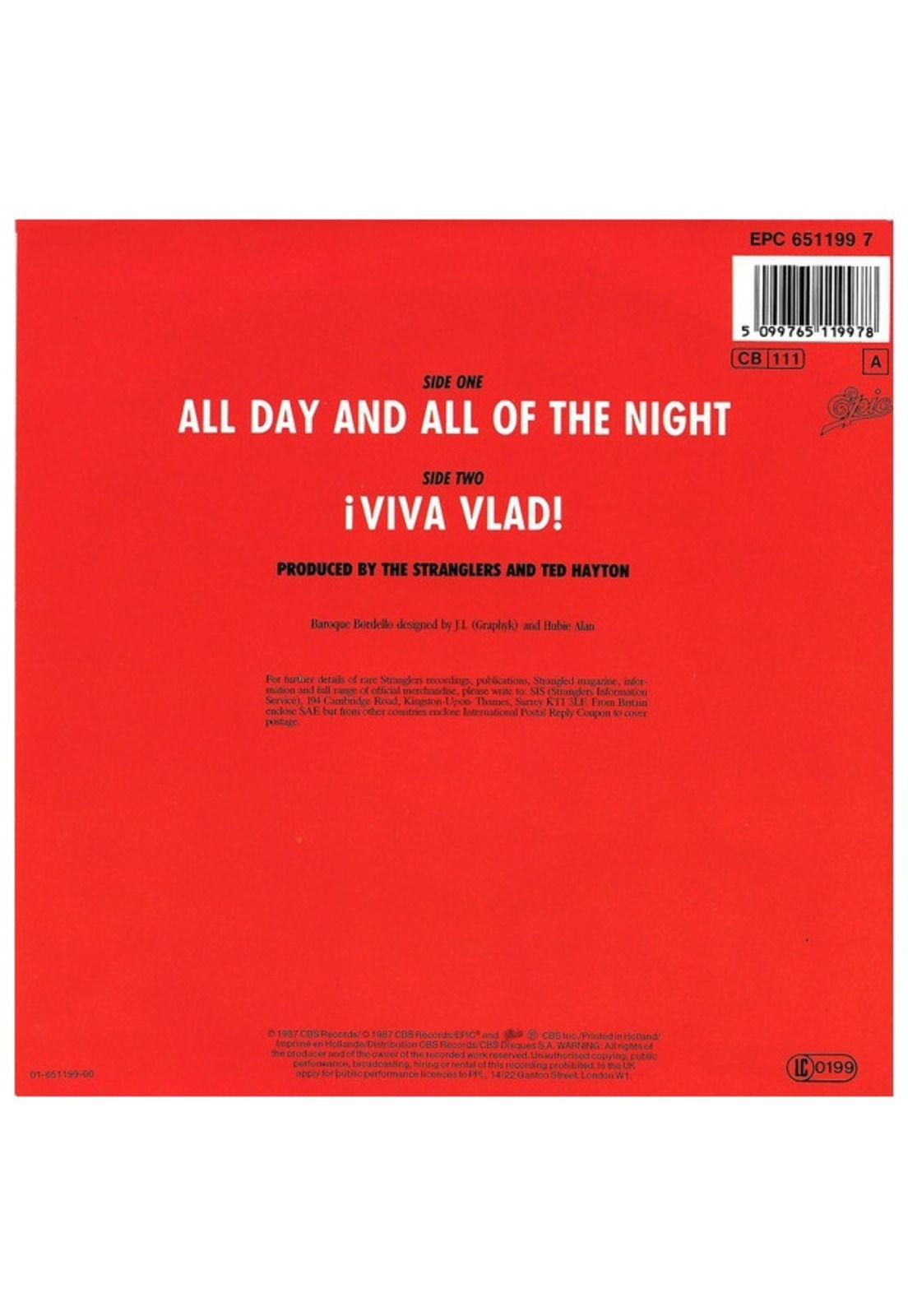 STRANGLERS - ALL DAY AND ALL OF THE NIGHT | 7'' SINGLE VINILO USADO-1