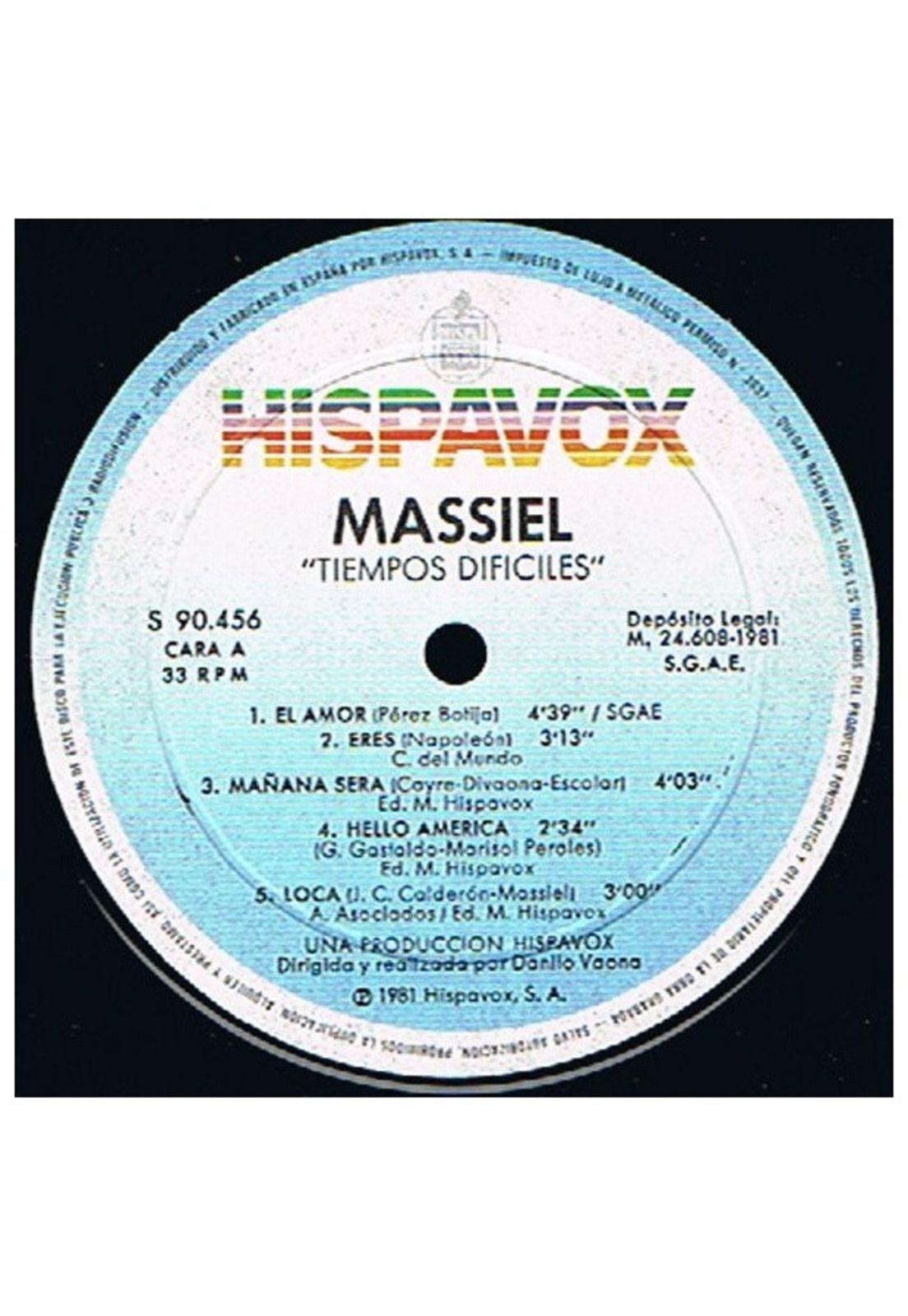 MASSIEL - TIEMPOS DIFICILES | VINILO USADO-1