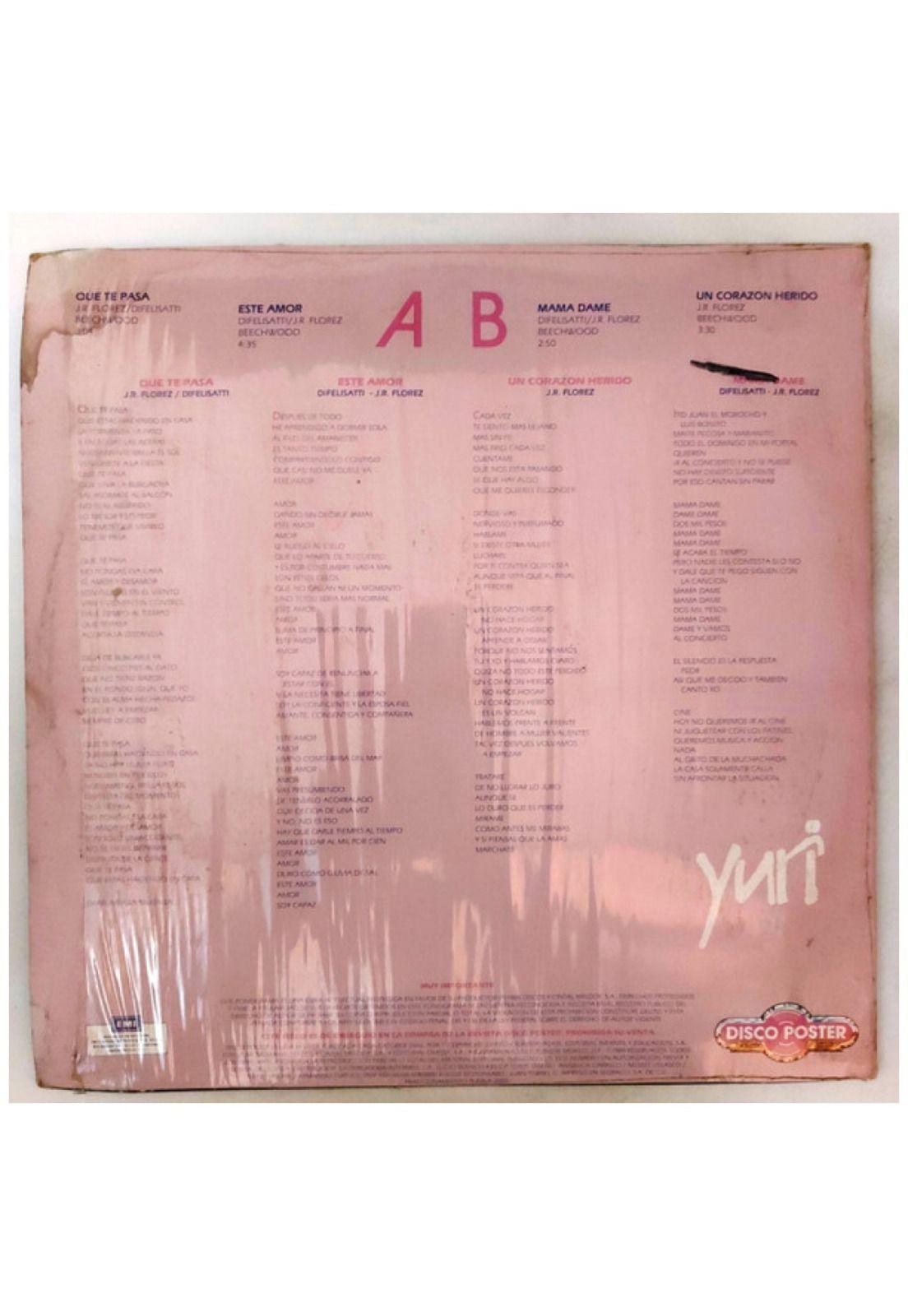 YURI  - QUE TE PASA (INC. POSTER) (PROMO COPY) | 12" MAXI SINGLE VINILO USADO-1
