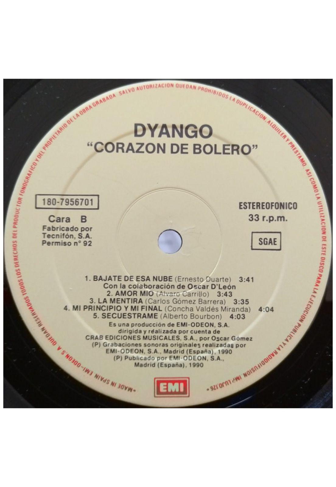 DYANGO - CORAZON DE BOLERO | VINILO USADO-7