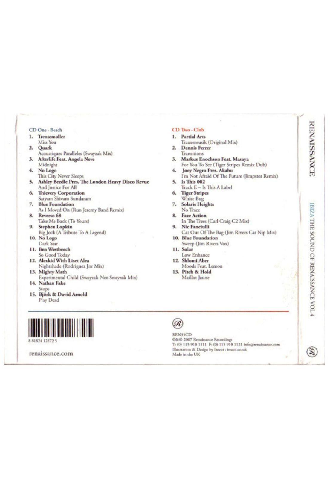 IBIZA THE SOUND OF RENAISSANCE - VOL.4 (2CD) CD-1