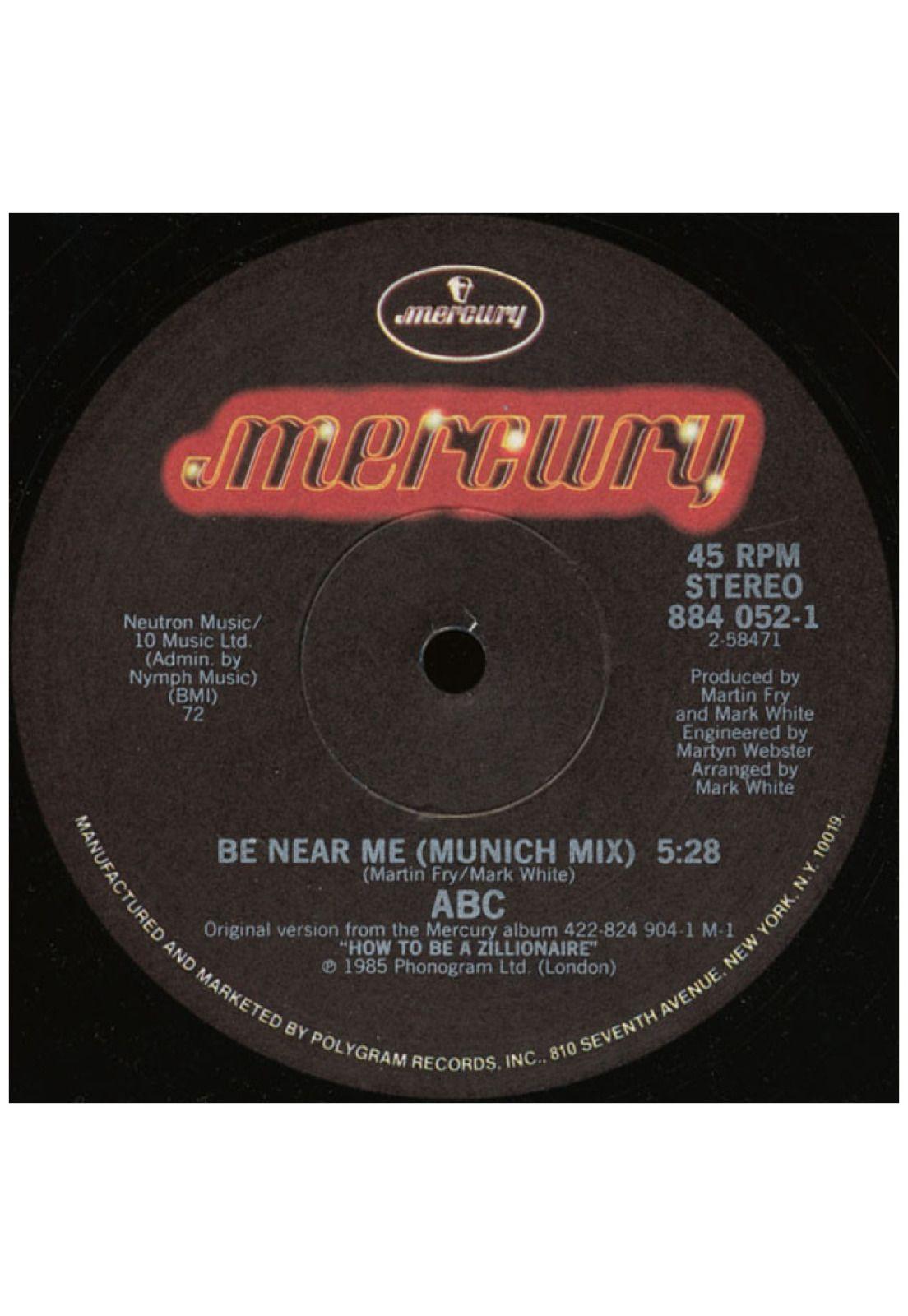 ABC - BE NEAR ME | 12" MAXI SINGLE VINILO USADO-2