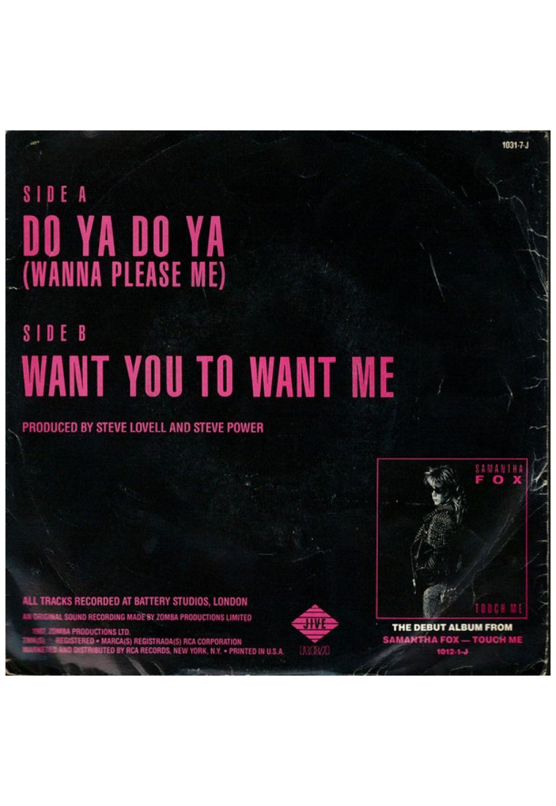 SAMANTHA FOX - DO YA DO YA /WANNA PLEASE ME) | 7" SINGLE USADO-1