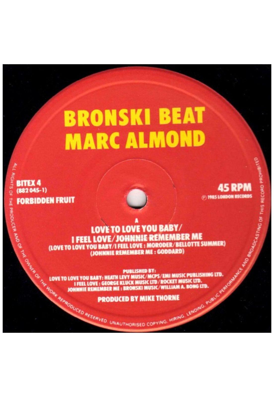 BRONSKI BEAT & MARC ALMOND - I FEEL LOVE | 12" MAXI SINGLE VINILO USADO-2