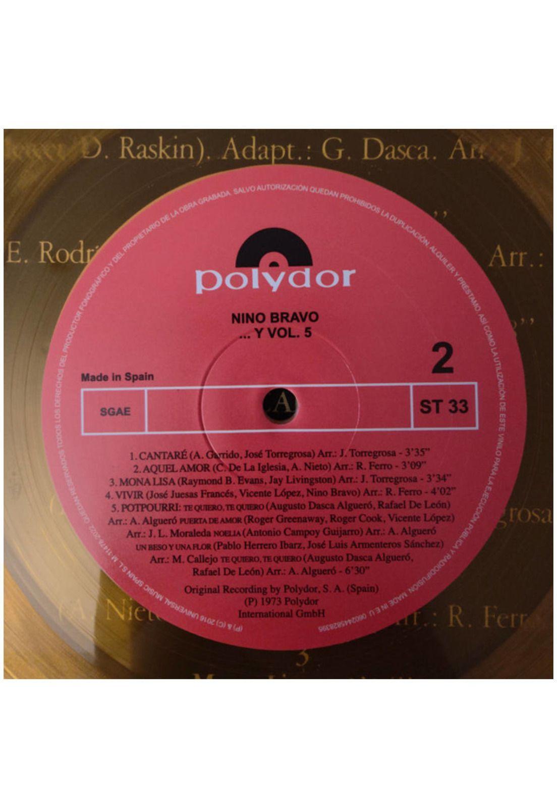 NINO BRAVO - ...Y VOL.5  (GOLD VINYL) | VINILO-3