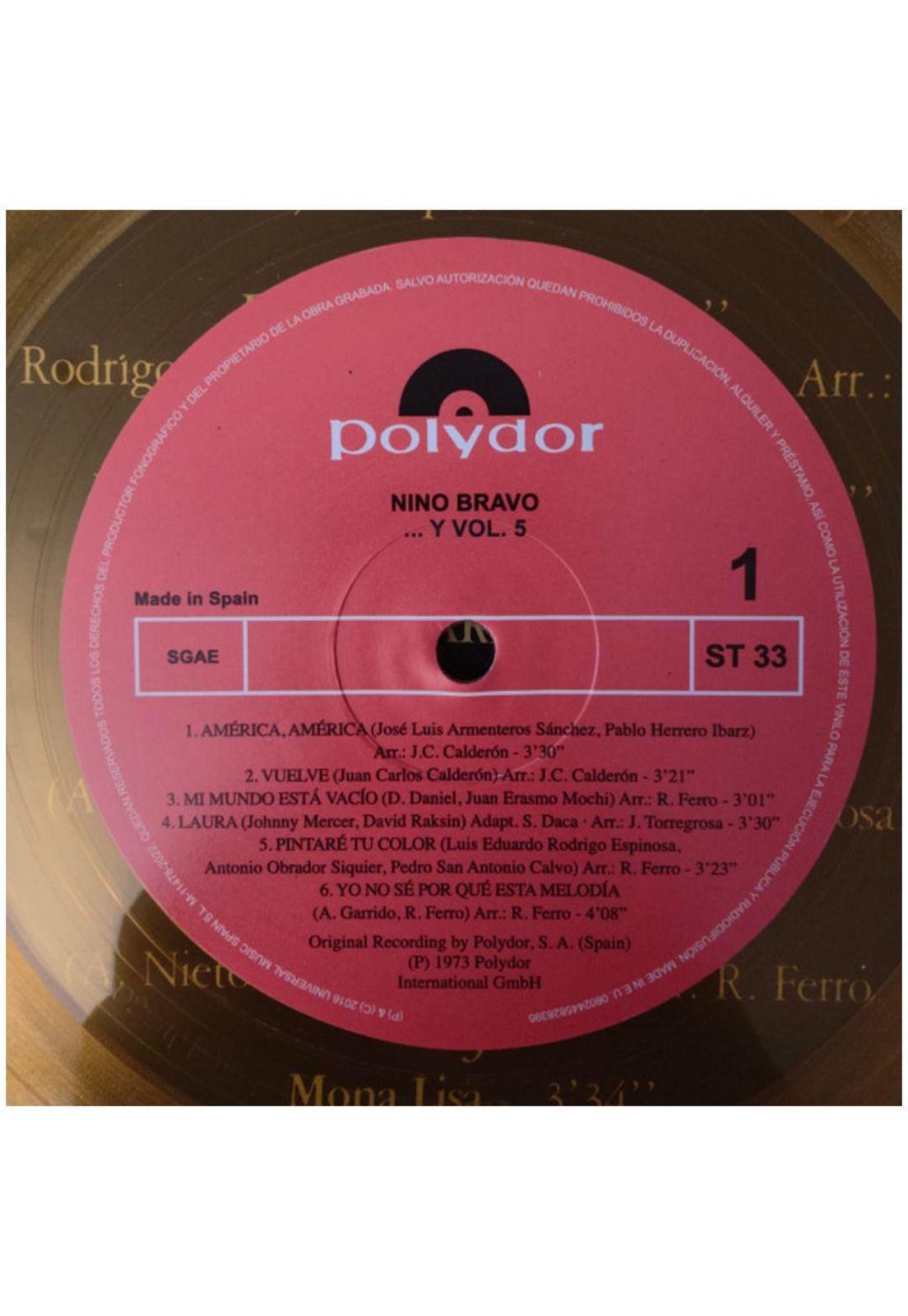 NINO BRAVO - ...Y VOL.5  (GOLD VINYL) | VINILO-4