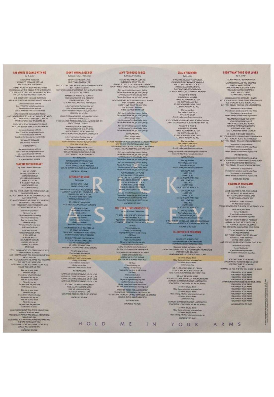 RICK ASTLEY  - HOLD ME IN YOUR ARMS | VINILO USADO-3