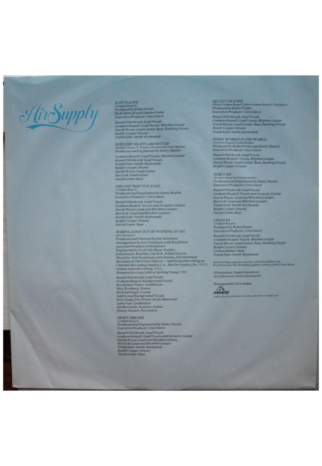 AIR SUPPLY - GREATEST HITS | VINILO USADO-5