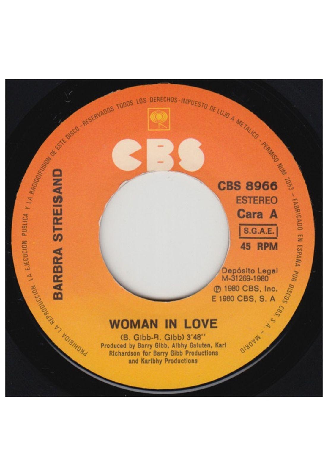 BARBRA STREISAND - WOMAN IN LOVE | 7" SINGLE VINILO USADO-3