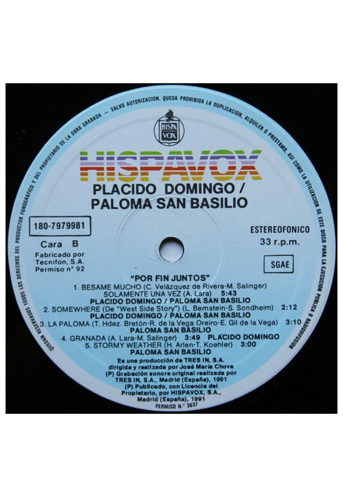 PALOMA SAN BASILIO y PLACIDO DOMINGO - POR FIN JUNTOS (2LP) | VINILO USADO-4
