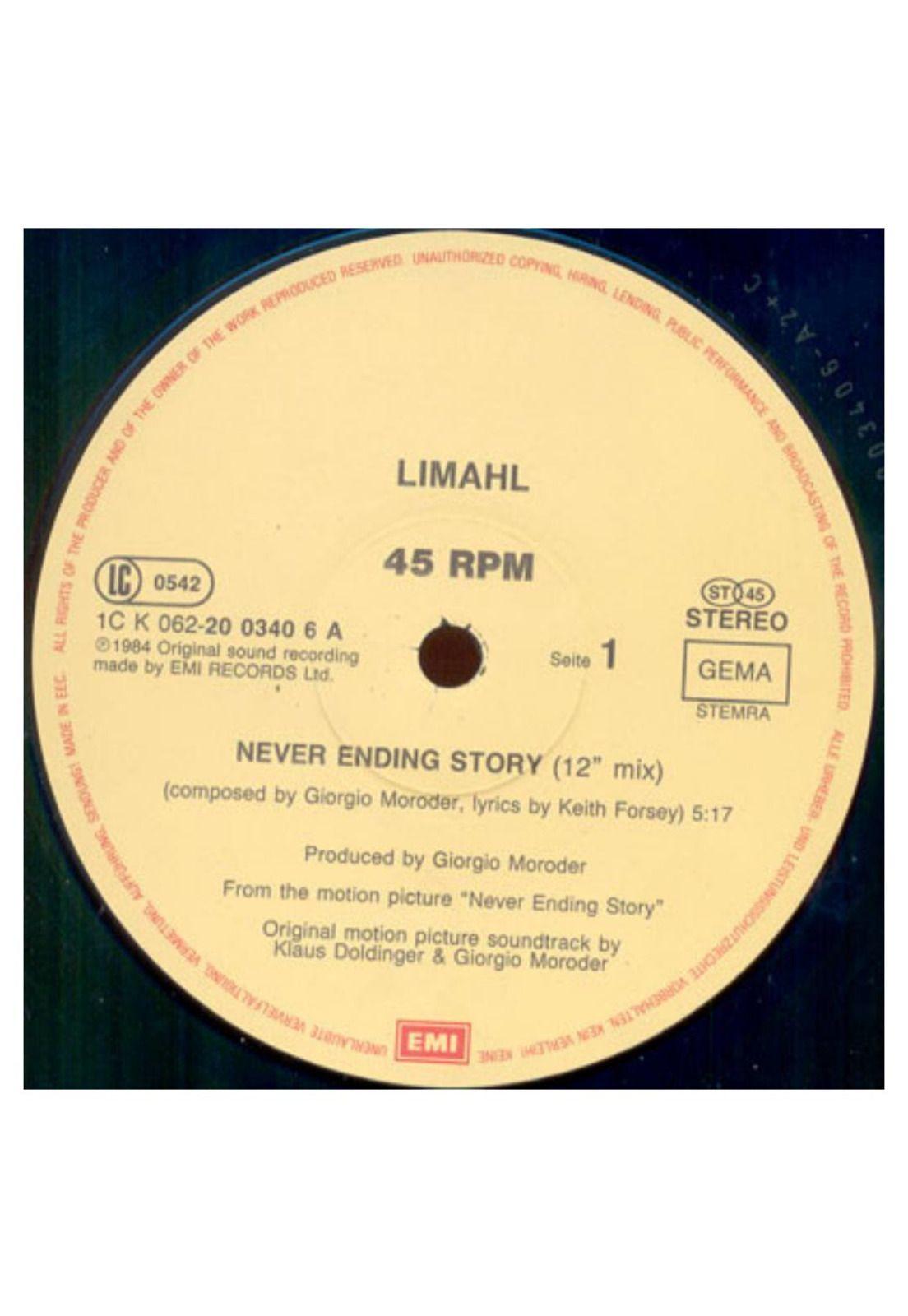LIMAHL - THE NEVER ENDING STORY | 12" MAXI SINGLE USADO-2