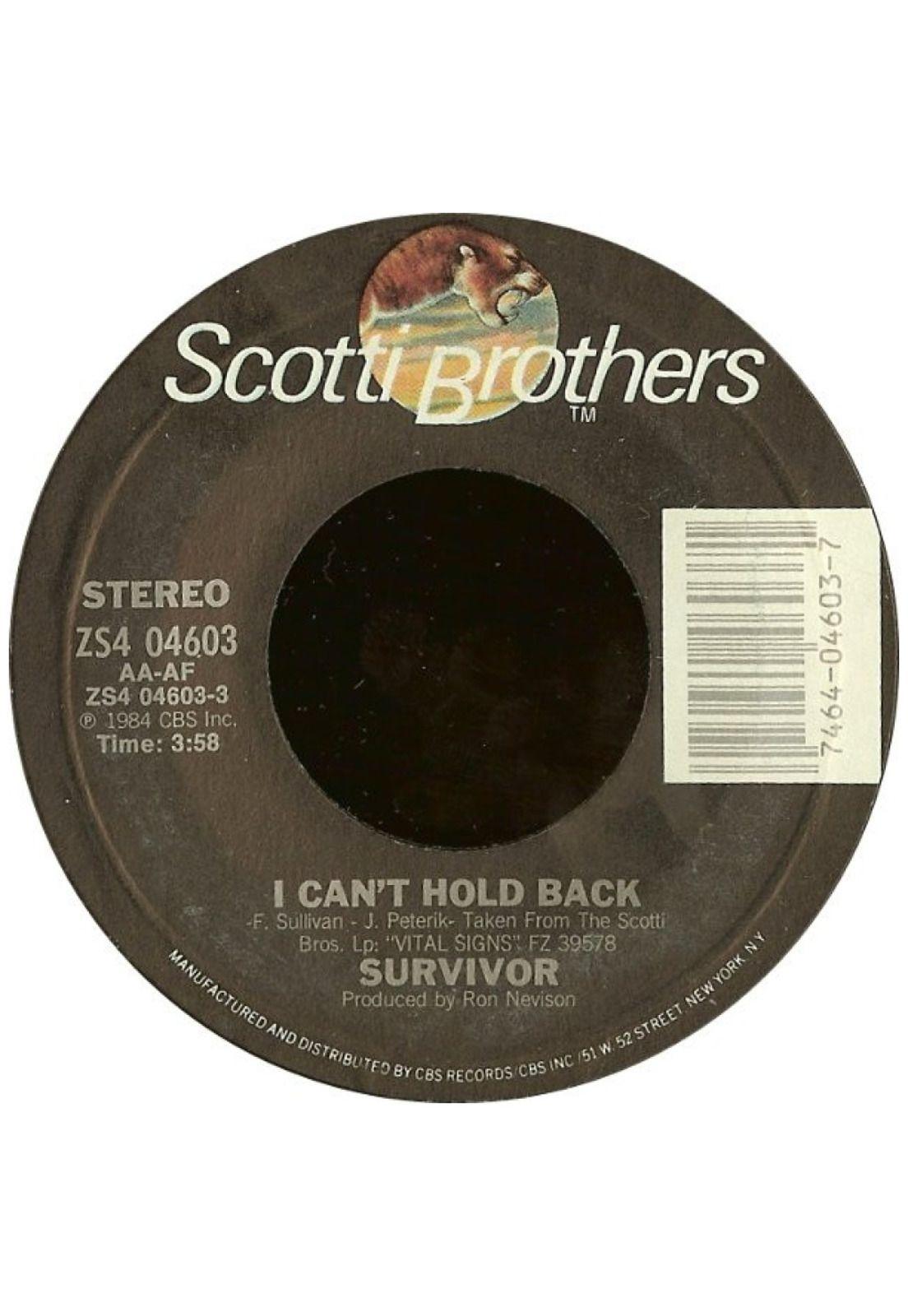 SURVIVOR - I CAN'T HOLD BACK | 7" SINGLE USADO-2