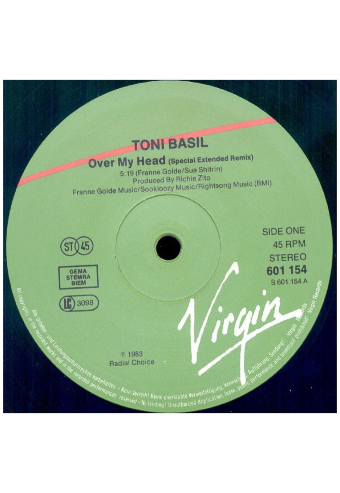 TONI BASIL - OVER MY HEAD | 12" MAXI SINGLE VINILO USADO-2
