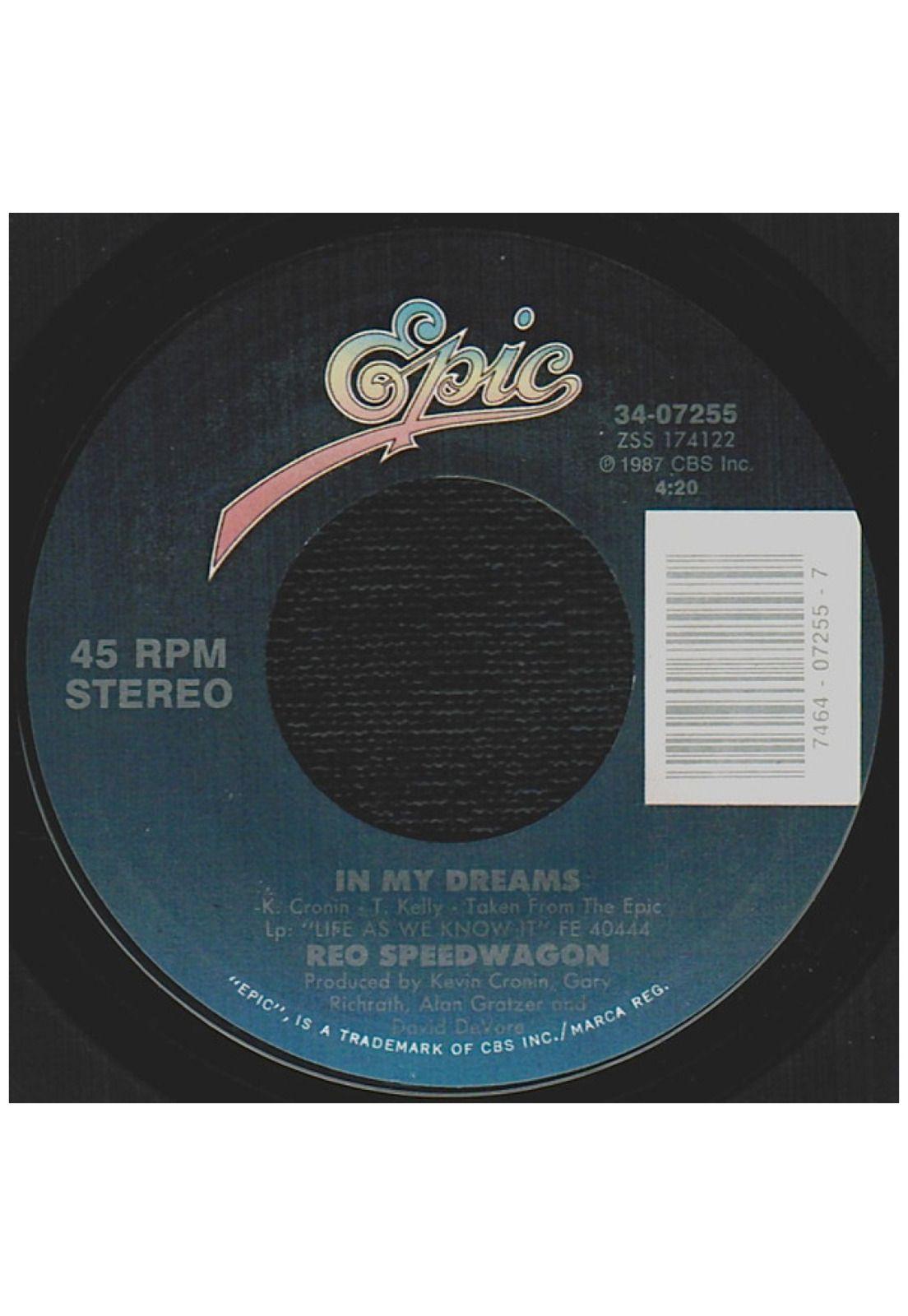 REO SPEEDWAGON - IN MY DREAMS | 7" SINGLE USADO-2
