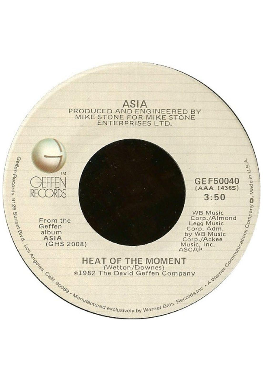 ASIA - HEAT OF THE MOMENT | 7" SINGLE USADO-2