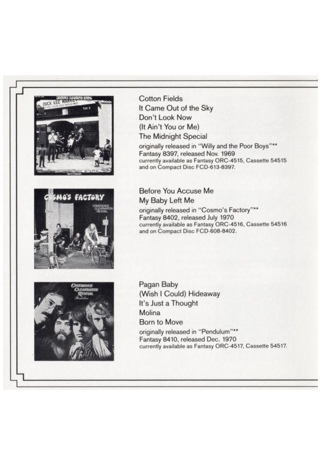 CREEDENCE CLEARWATER REVIVAL - CHRONICLE: 20 GREATEST HITS VOL. 2" | CD-7