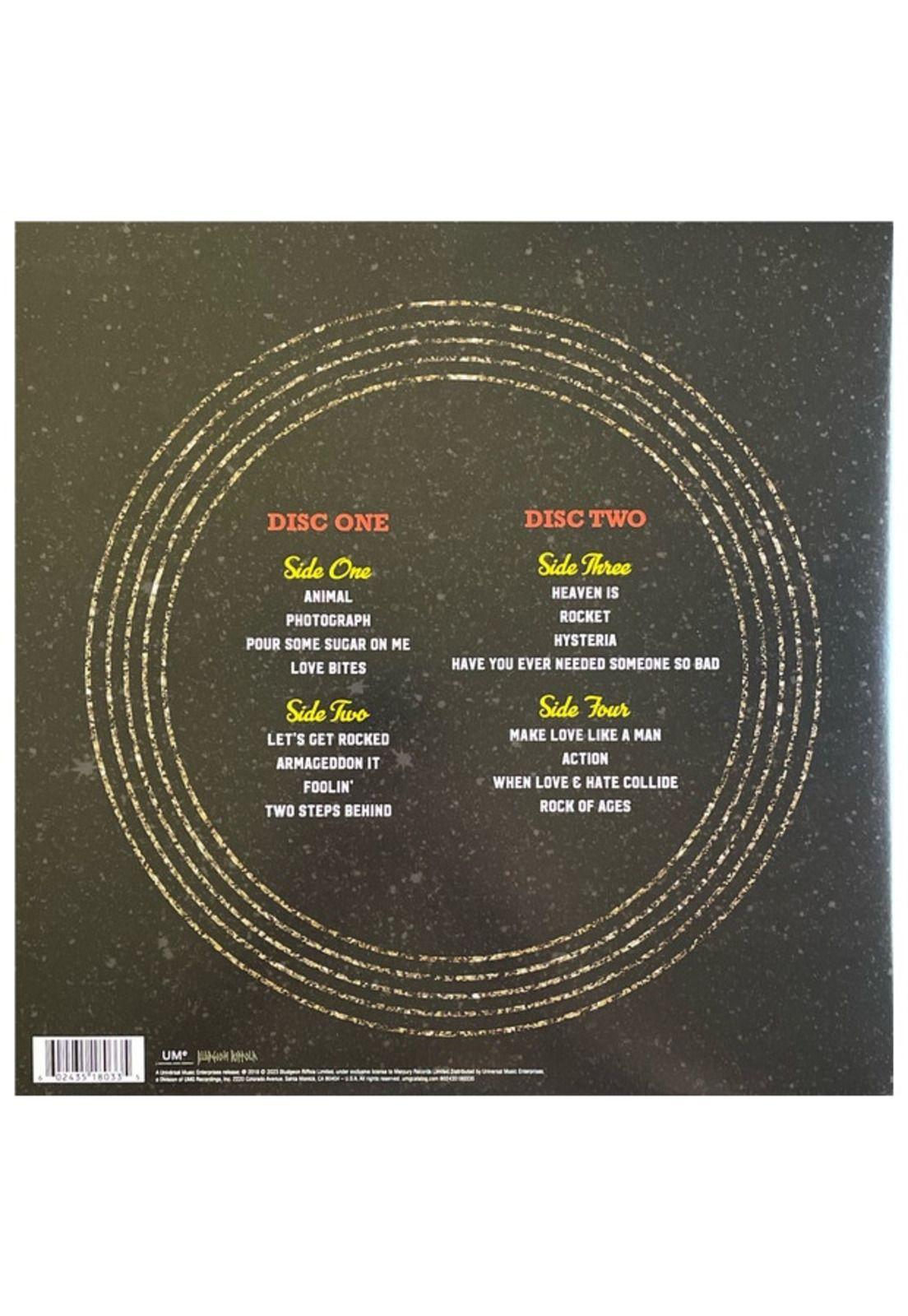 DEF LEPPARD - THE STORY SO FAR: THE BEST OF (2LP) (TRANSLUCENT ORANGE/YELLOW VINYL) | VINILO-2