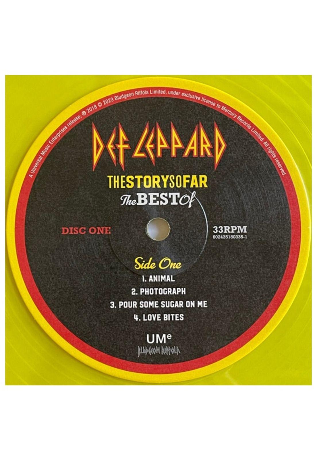 DEF LEPPARD - THE STORY SO FAR: THE BEST OF (2LP) (TRANSLUCENT ORANGE/YELLOW VINYL) | VINILO-5