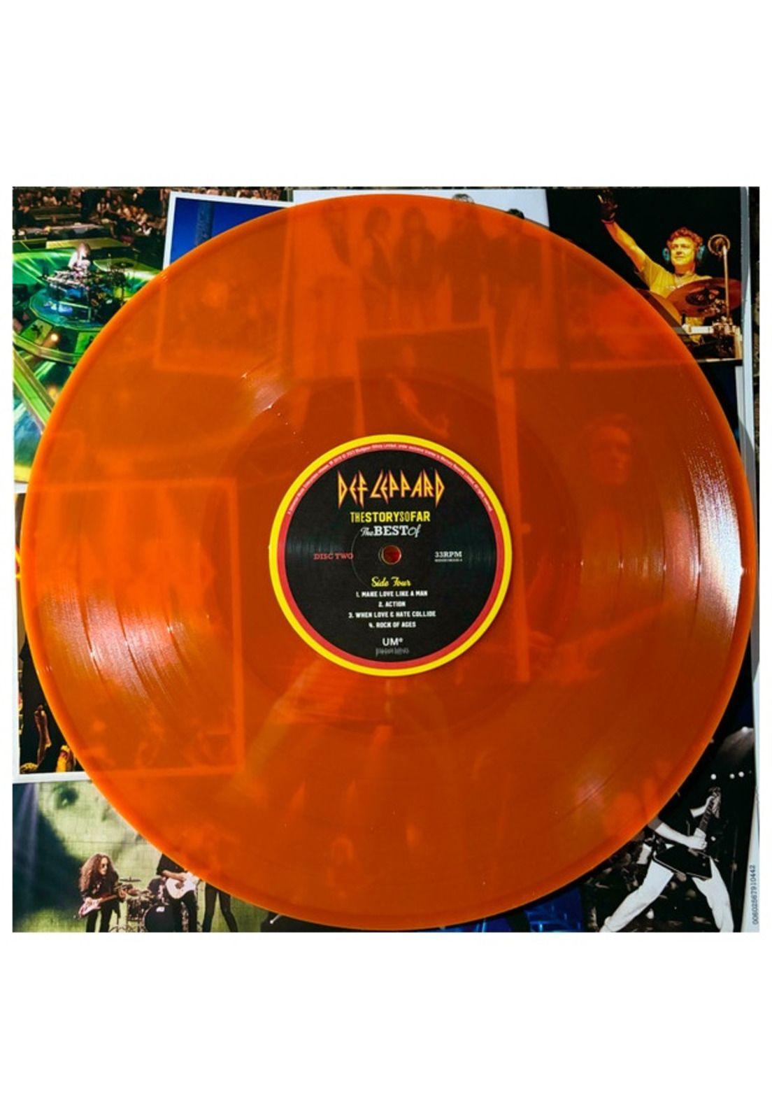DEF LEPPARD - THE STORY SO FAR: THE BEST OF (2LP) (TRANSLUCENT ORANGE/YELLOW VINYL) | VINILO-7