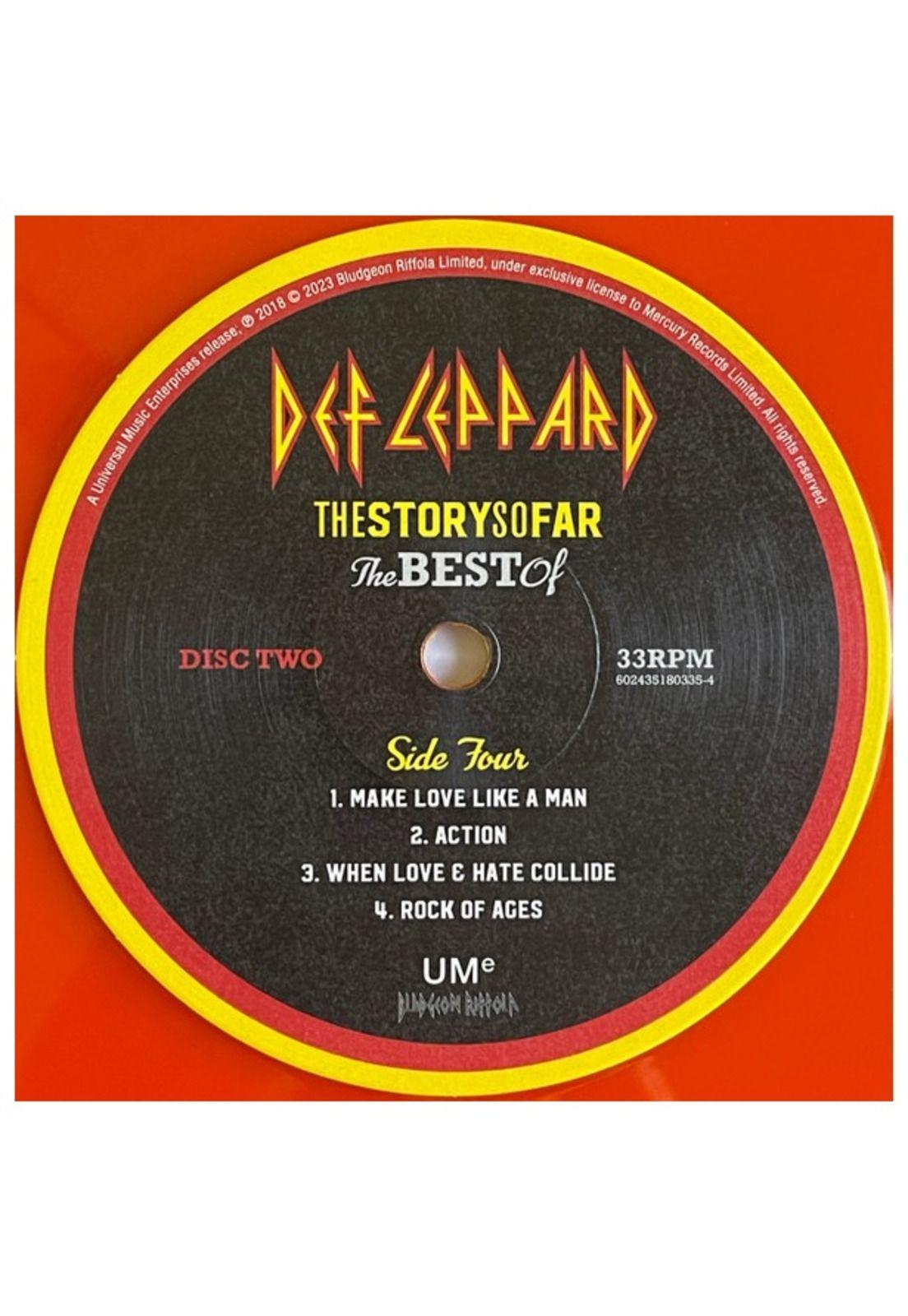 DEF LEPPARD - THE STORY SO FAR: THE BEST OF (2LP) (TRANSLUCENT ORANGE/YELLOW VINYL) | VINILO-9