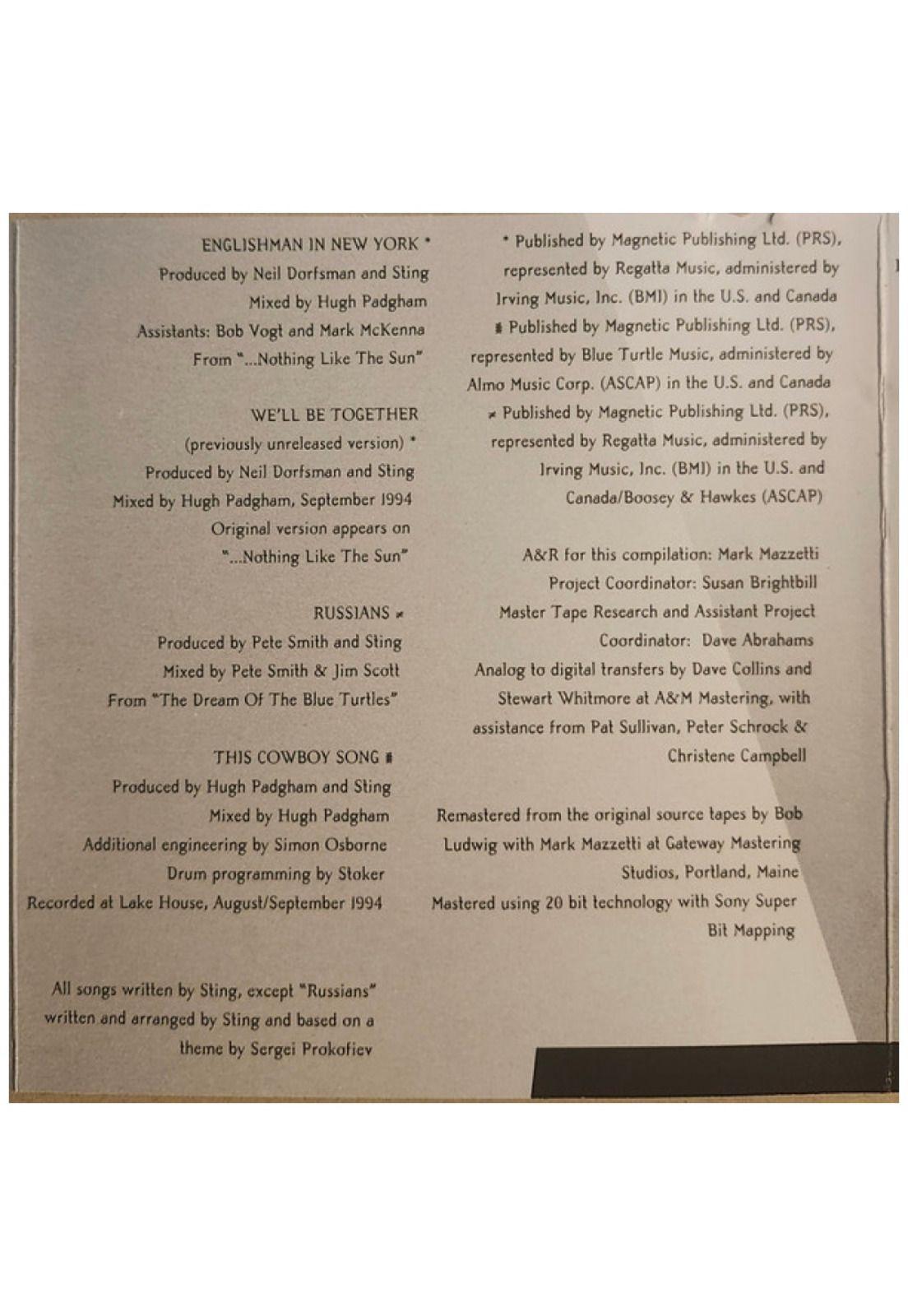 STING - FIELDS OF GOLD: THE BEST | CD USADO-8