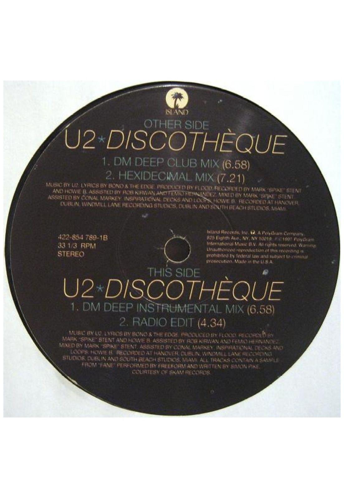 U2 - DISCOTHÉQUE | 12" MAXI SINGLE VINILO USADO-3