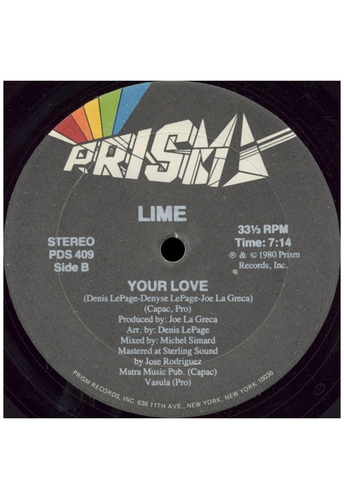 LIME - YOUR LOVE | 12" MAXI SINGLE VINILO USADO-3