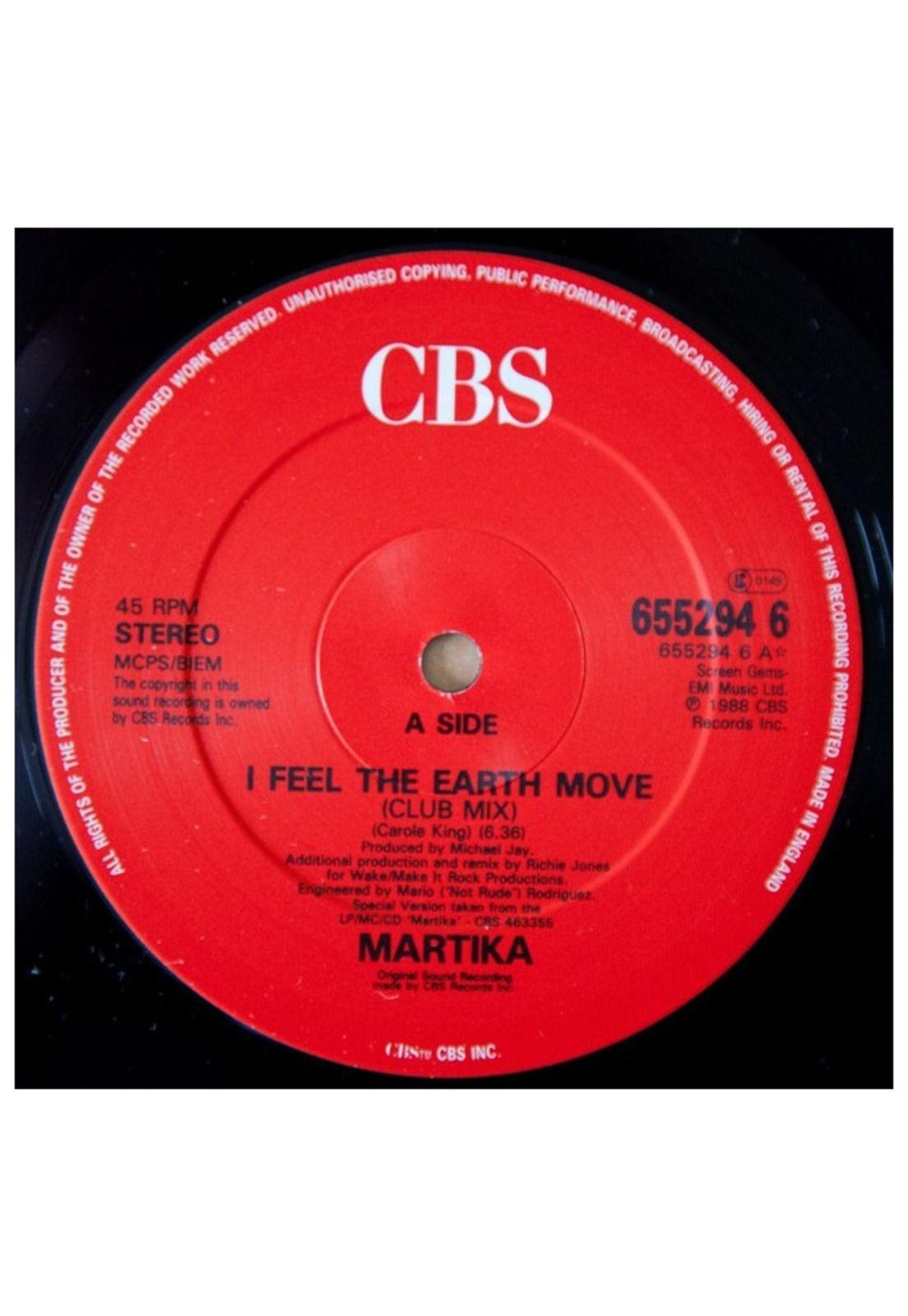 MARTIKA - I FEEL THE EARTH MOVE | 12" MAXI SINGLE VINILO USADO-2