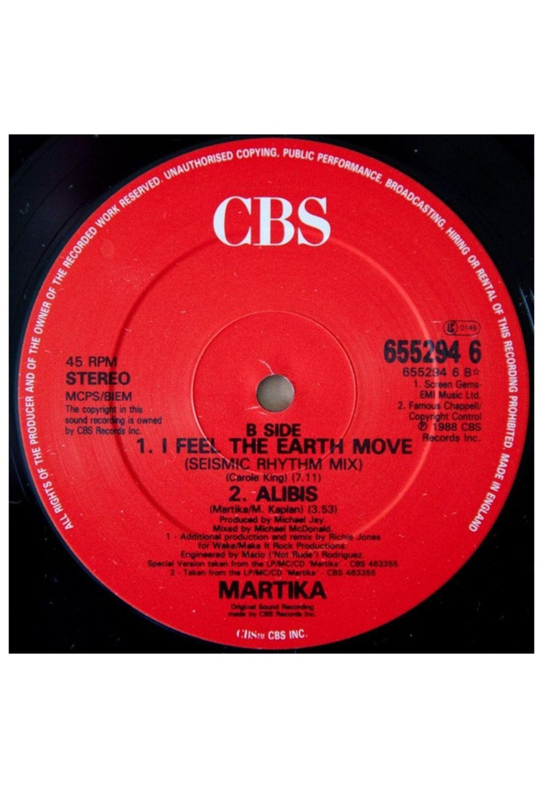 MARTIKA - I FEEL THE EARTH MOVE | 12" MAXI SINGLE VINILO USADO-3