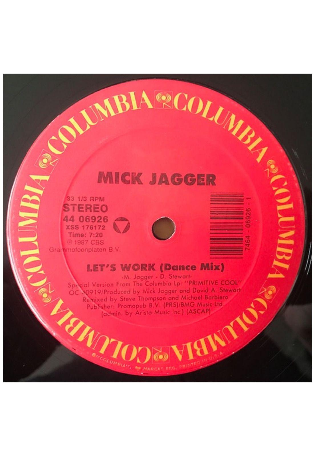 MICK JAGGER - LET'S WORK | 12" MAXI SINGLE VINILO USADO-2