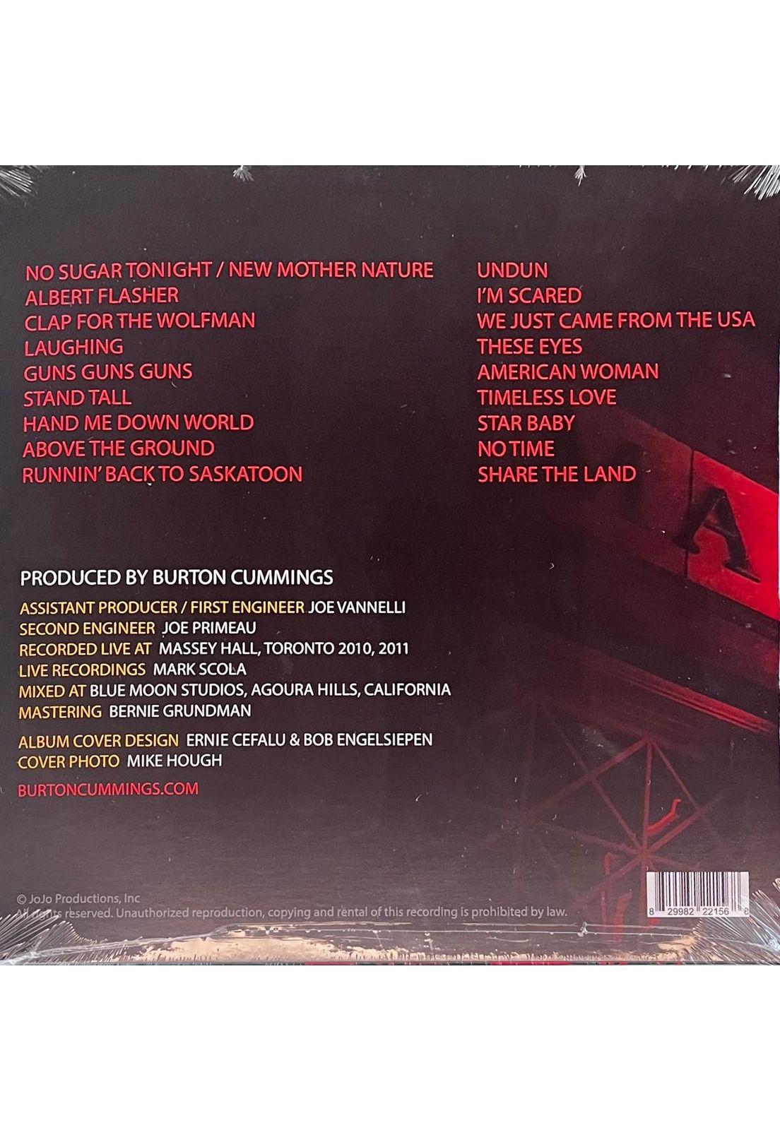 BURTON CUMMINGS - MASSEY HALL: LIVE IN TORONTO (2LP) (RED VINYL) | VINILO-1