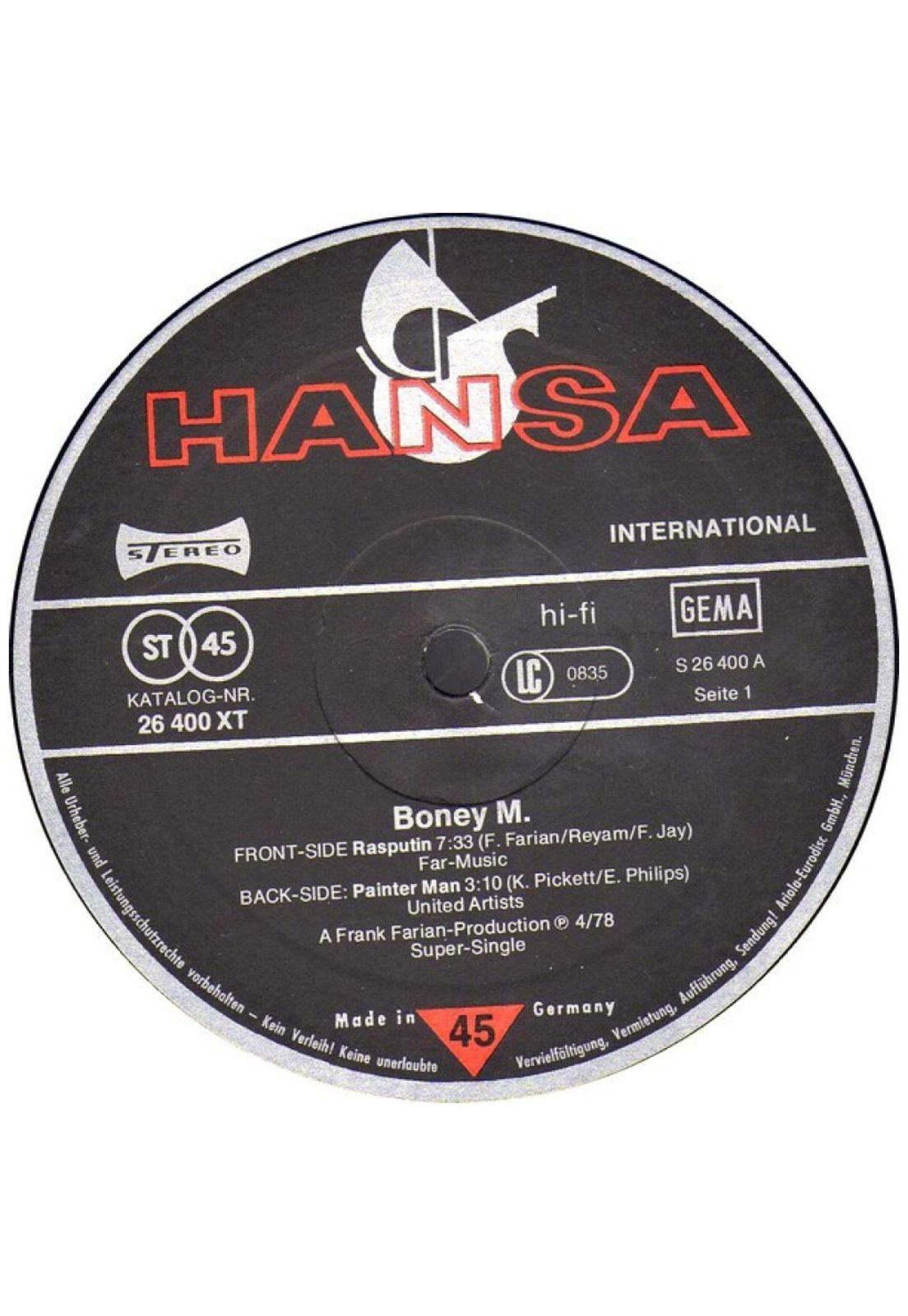 BONEY M. - RASPUTIN | 12" MAXI SINGLE VINILO USADO-2