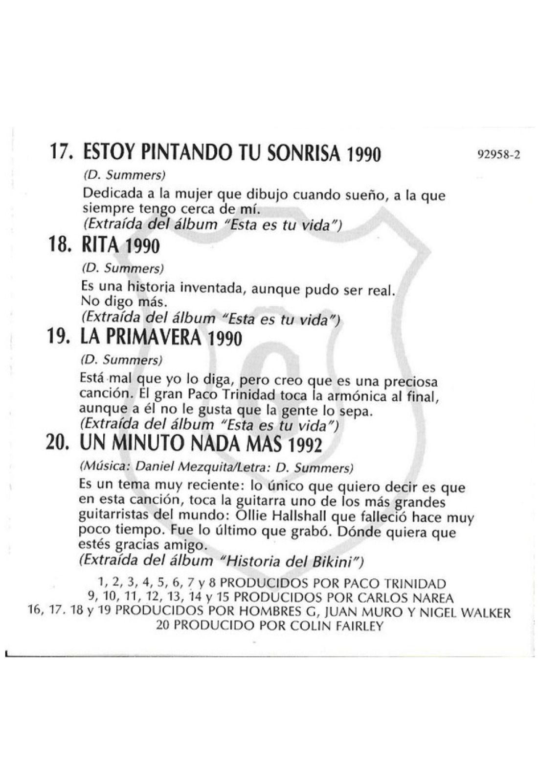 HOMGRES G - LOS SINGLES 1984-1993 | CD-5