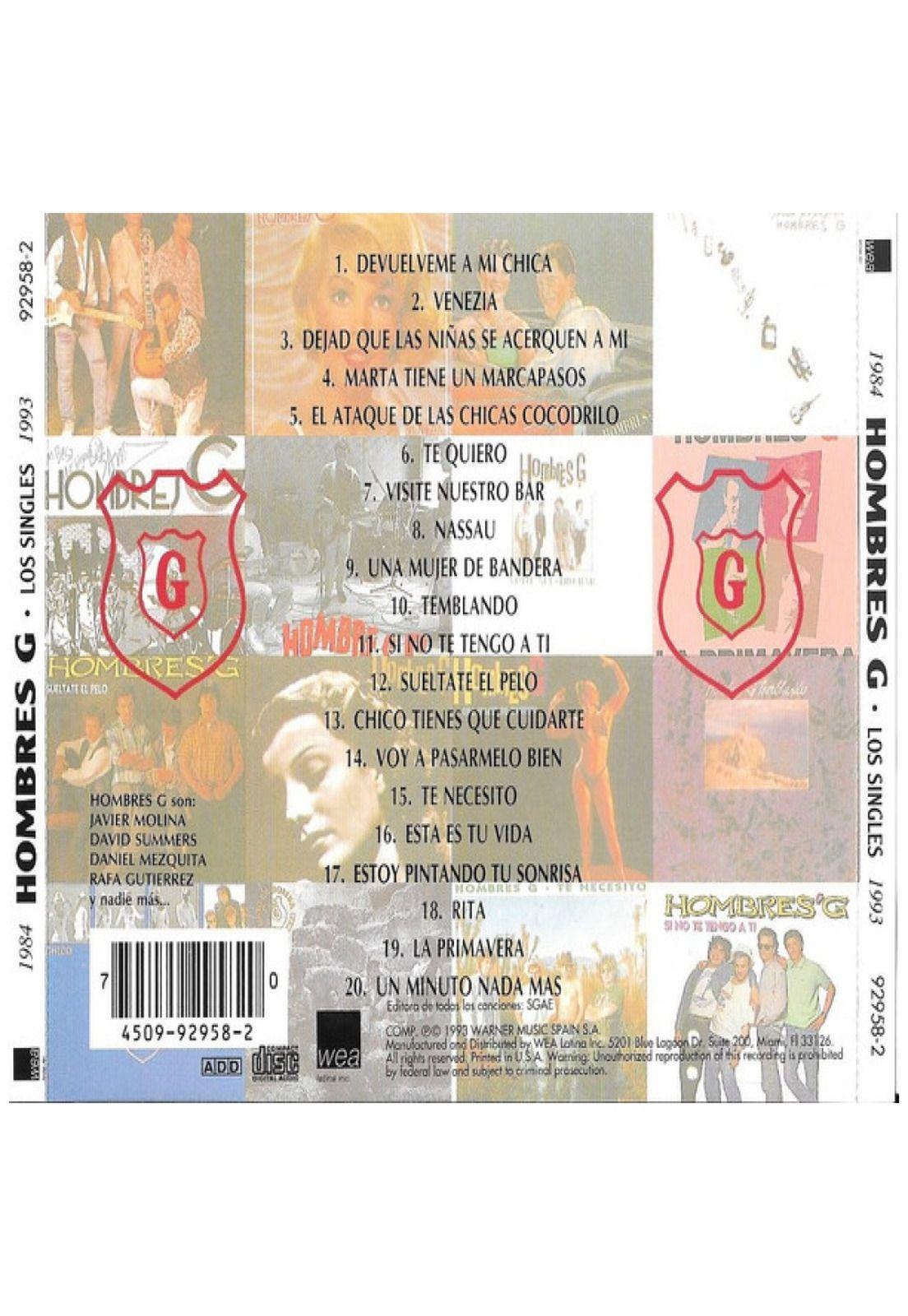 HOMGRES G - LOS SINGLES 1984-1993 | CD-6