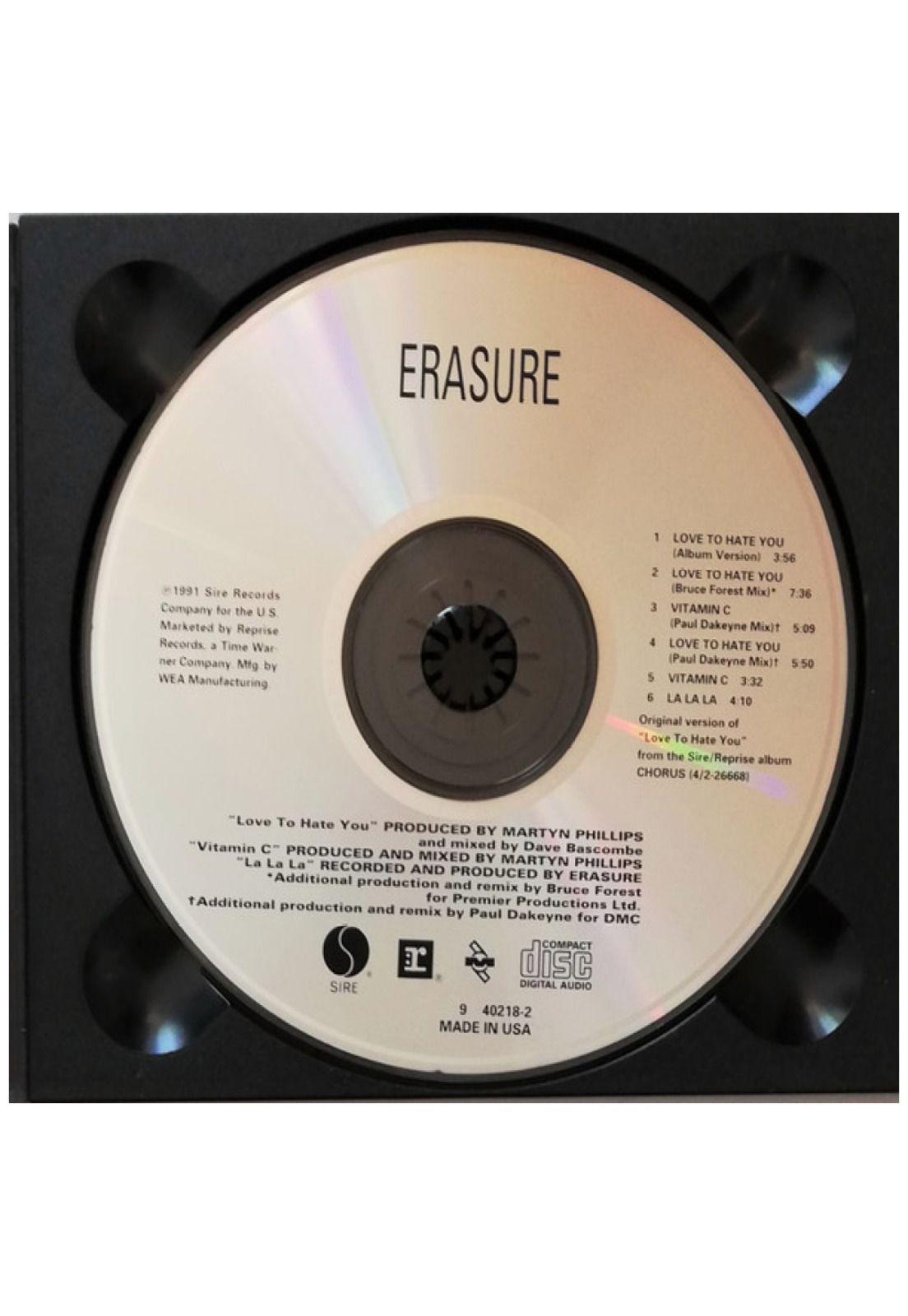 ERASURE - LOVE TO HATE YOU | CD SINGLE USADO-3