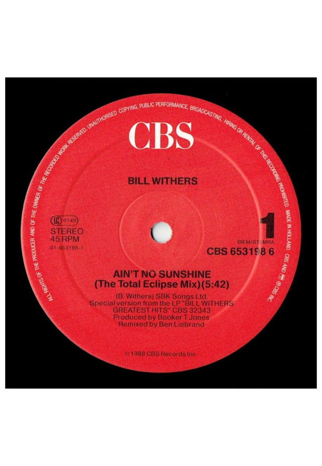 BILL WITHERS - AIN´T NO SUNSHINE | 12" MAXI SINGLE USADO-2