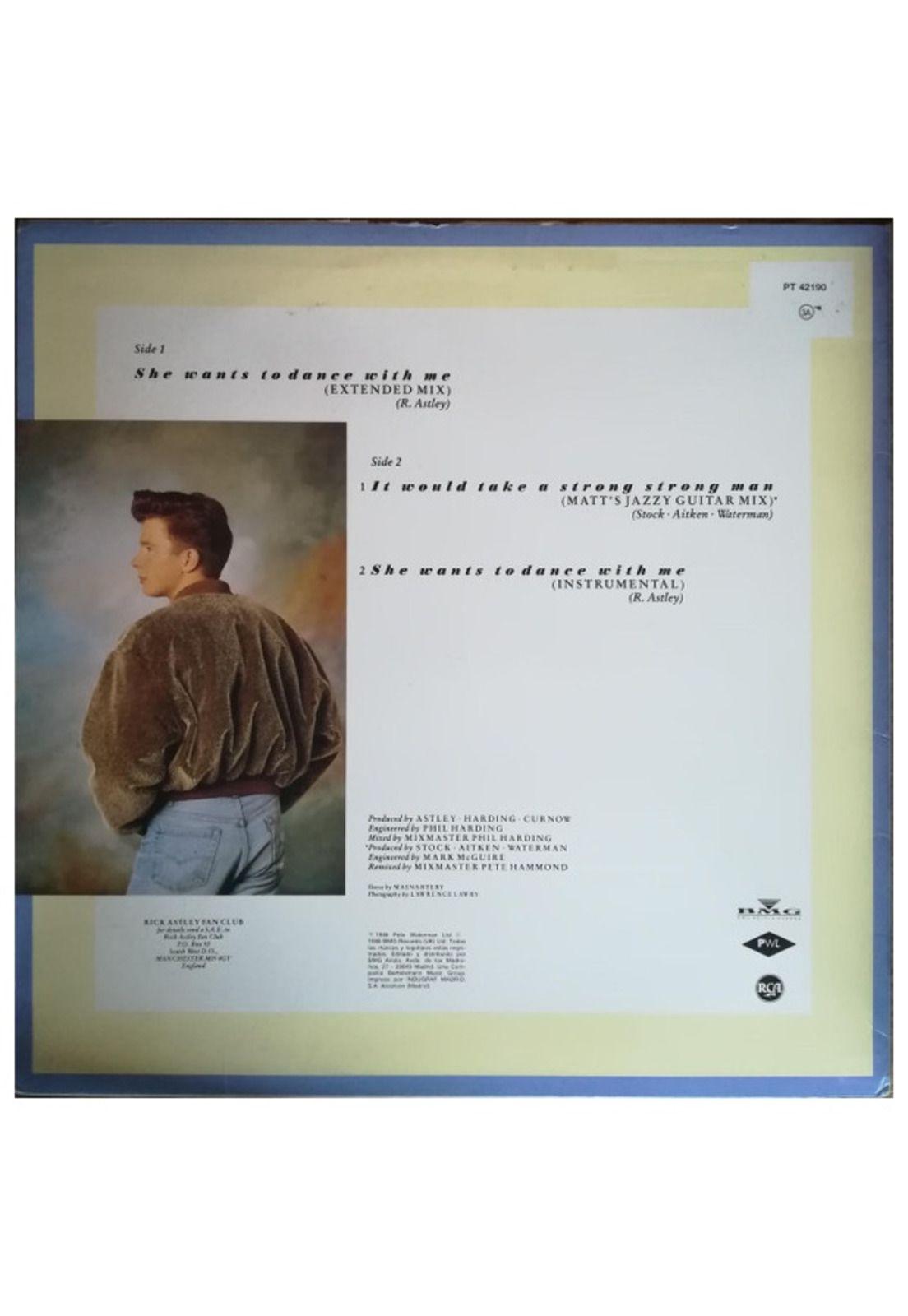RICK ASTLEY  - SHE WANTS DANCE WITH ME | 12" MAXI SINGLE VINILO USADO-2