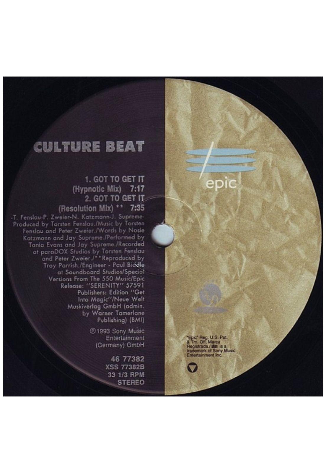 CULTURE BEAT - GOT TO GET IT | 12" MAXI SINGLE VINILO USADO-3